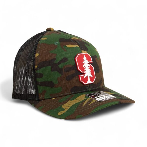 Stanford Cardinal 3D Snapback Trucker Hat- Army Camo/ Black - Picture 1 of 3